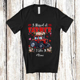 MacnyStore - Personalized Custom Name I Kissed A Farmer; Proud Valentine Flowers Farmer Couple Lover T-Shirt