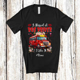 MacnyStore - Personalized Custom Name I Kissed A Bus Driver; Proud Valentine Flowers Bus Driver Couple Lover T-Shirt