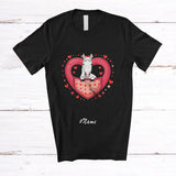 MacnyStore - Personalized Custom Name Horse In Heart Pocket; Adorable Valentine Hearts Farmer Farm Animal T-Shirt