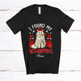 MacnyStore - Personalized Custom Name I Found My Valentine; Lovely Valentine's Day Cat Owner Lover Flower Hearts T-Shirt