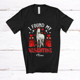 MacnyStore - Personalized Custom Name I Found My Valentine; Lovely Horse Farm Animal Flower Hearts T-Shirt