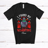 MacnyStore - Personalized Custom Name I Found My Valentine; Lovely Valentine's Day Pigeon Bird Flower Hearts T-Shirt