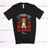 MacnyStore - Personalized Custom Name I Found My Valentine; Adorable Beagle Owner Lover Flower Hearts T-Shirt