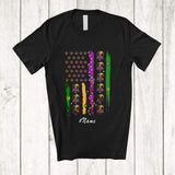 MacnyStore - Personalized Custom Name Crawfish Mardi Gras US American Flag; Joyful Mardi Gras Parade Group T-Shirt
