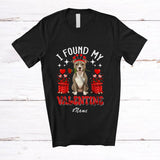 MacnyStore - Personalized Custom Name I Found My Valentine; Adorable Pit Bull Owner Lover Flower Hearts T-Shirt