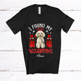 MacnyStore - Personalized Custom Name I Found My Valentine; Adorable Poodle Owner Lover Flower Hearts T-Shirt