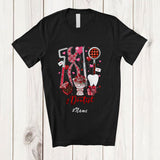 MacnyStore - Personalized Custom Name Dentist; Lovely Flowers Hearts; Single Valentine Proud Jobs T-Shirt