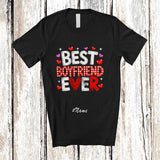 MacnyStore - Personalized Custom Name Best Boyfriend Ever; Adorable Valentine Hearts; Boys Men Couple Family T-Shirt