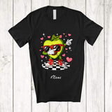 MacnyStore - Personalized Custom Name Dabbing Heart Avocado Sunglasses; Amusing Valentine Fruit Vegan T-Shirt