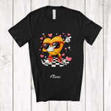 MacnyStore - Personalized Custom Name Dabbing Heart Banana Sunglasses; Amusing Valentine Fruit Vegan T-Shirt