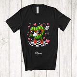 MacnyStore - Personalized Custom Name Dabbing Heart Watermelon Sunglasses; Amusing Valentine Fruit Vegan T-Shirt