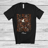 MacnyStore - Personalized Custom Name I'm Black History; Amusing Black History Month Afro African Girl Dabbing T-Shirt