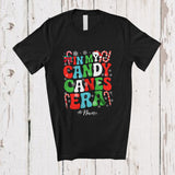 MacnyStore - Personalized Custom Name In My Candy Canes Era; Amusing X-mas Snowing Pajama Family T-Shirt