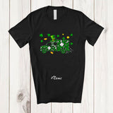MacnyStore - Personalized Custom Name Shamrock Ambulance Shape; Amazing St. Patrick's Day Irish Driver T-Shirt