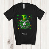 MacnyStore - Personalized Custom Name Shamrock Baseball Shape; Amazing St. Patrick's Day Irish Sport Player T-Shirt