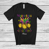 MacnyStore - Personalized Custom Name Mardi Gras Squad; Joyful Beads Softball Player Playing Team T-Shirt