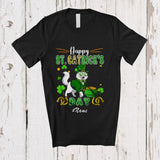 MacnyStore - Personalized Custom Name Happy St. Catrick's Day; Humorous St. Patrick's Day Plaid Cat Owner T-Shirt