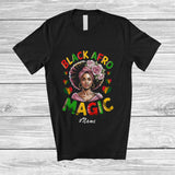 MacnyStore - Personalized Custom Name Black Afro Magic; Amazing Black History Month African Women Afro T-Shirt