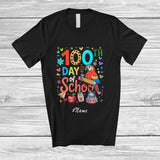 MacnyStore - Personalized Custom Name 100th Day Of School; Adorable Macaw With Pencil; Teacher Students T-Shirt