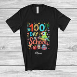 MacnyStore - Personalized Custom Name 100th Day Of School; Adorable Parrot With Pencil; Teacher Students T-Shirt