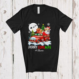 MacnyStore - Personalized Custom Name Merry Corgmas; Lovely Christmas Corgi On Pickup Truck; Family T-Shirt