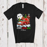 MacnyStore - Personalized Custom Name Merry Dachsmas; Lovely Christmas Dachshund On Pickup Truck; Family T-Shirt