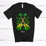 MacnyStore - Personalized Custom Name Shamrockin; Amusing St. Patrick's Day Guitar Player Guitarist Shamrock T-Shirt