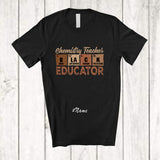 MacnyStore - Personalized Custom Name Chemistry Teacher; Proud Black History Month Element; Melanin Afro T-Shirt