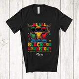 MacnyStore - Personalized Custom Name We Are Black History; Joyful Black History Month African Afro Boys Family T-Shirt
