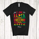 MacnyStore - Personalized Custom Name Future Black History Maker; Adorable Afro Strong Hand African American T-Shirt