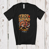 MacnyStore - Personalized Custom Name Trot Squad; Humorous Thanksgiving Running Turkey; Girls Runner T-Shirt