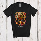 MacnyStore - Personalized Custom Name Trot Squad; Humorous Thanksgiving Running Turkey Face; Boys Runner T-Shirt