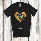MacnyStore - Personalized Custom Name Bartender Tools Sunflower Heart Shape; Lovely Flowers Proud Jobs T-Shirt