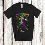 MacnyStore - Personalized Custom Name Mardi Gras Squad; Amusing Mardi Gras Baseball Playing Player Sport T-Shirt