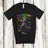 MacnyStore - Personalized Custom Name Mardi Gras Squad; Amusing Mardi Gras Football Playing Player Sport T-Shirt