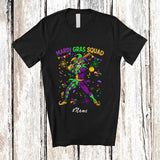 MacnyStore - Personalized Custom Name Mardi Gras Squad; Amusing Mardi Gras Softball Playing Player Sport T-Shirt