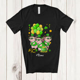 MacnyStore - Personalized Custom Name Three Lucky Irish Axolotls; Lovely St. Patrick's Day Shamrock Axolotls T-Shirt