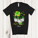 MacnyStore - Personalized Custom Name Three Lucky Irish Sheep; Lovely St. Patrick's Day Shamrock Sheep Farmer T-Shirt