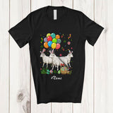 MacnyStore - Personalized Custom Name Three Bunny Sheep; Adorable Easter Day Sheep Hunting Eggs Farmer T-Shirt