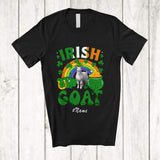 MacnyStore - Personalized Custom Name Irish Goat; Amazing St. Patrick's Day Girls Rainbow; Lucky Shamrock Farmer T-Shirt