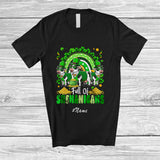 MacnyStore - Personalized Custom Name Full Of Shenanigans; Happy St. Patrick's Day Three Cow Rainbow Farmer T-Shirt