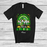 MacnyStore - Personalized Custom Name Full Of Shenanigans; Happy St. Patrick's Day 3 Chicken Rainbow Farmer T-Shirt