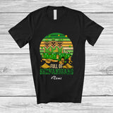 MacnyStore - Personalized Custom Name Retro Full Shenanigans; Joyful St. Patrick's Day Three Pit Bull Truck T-Shirt