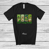 MacnyStore - Personalized Custom Name Just A Lucky Pit Bull; Lovely St. Patrick's Day Shamrock Pit Bull Owner Lover T-Shirt
