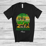 MacnyStore - Personalized Custom Name Retro Full Shenanigans; Joyful St. Patrick's Day Three Pug On Pickup Truck T-Shirt