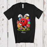 MacnyStore - Personalized Custom Name Hockey Easter Bunny; Adorable Easter Day Eggs Hockey Player Team T-Shirt