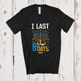 MacnyStore - Personalized Custom Name I Last 8 Days; Amazing Hanukkah Lights Dreidel; Friends Family T-Shirt