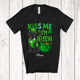 MacnyStore - Personalized Custom Name Kiss Me I'm Irish; Fantastic St. Patrick's Day Cane Corso Lucky Shamrock T-Shirt