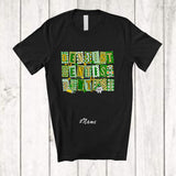 MacnyStore - Personalized Custom Name Dentist; Proud St. Patrick's Day Plaid Shamrock; Girls Women Jobs T-Shirt