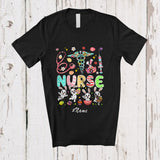 MacnyStore - Personalized Custom Name Nurse; Awesome Easter Eggs Hunting Bunny; Women Girls Jobs T-Shirt